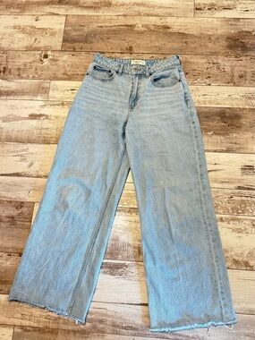 Abercrombie & Fitch Curve Love High-Rise Wide Leg Jeans size 27